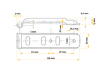 Supporto per gancio di traino laterale UNITRAILER Z-02/BVG 10-B per gancio di traino laterale del rimorchio