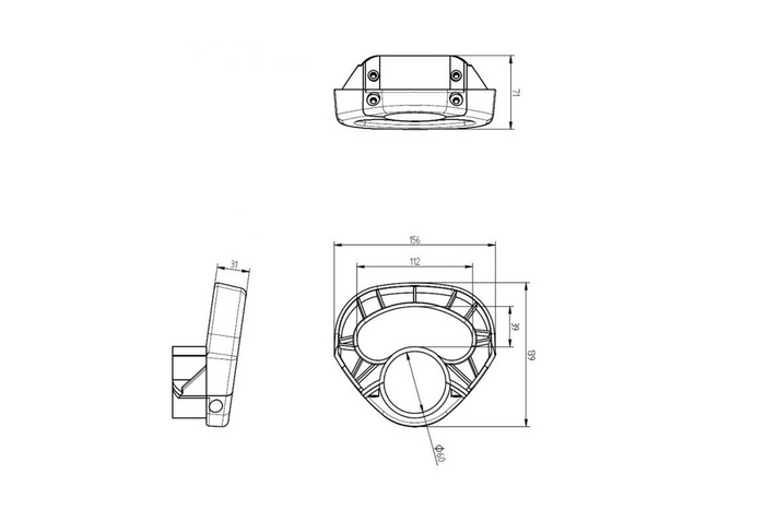 Maniglia di manovra KNOTT 414005.001 per ruota di supporto da 60 mm
