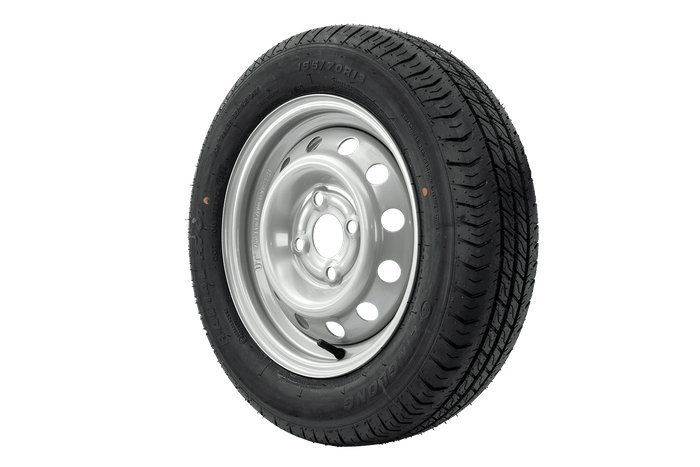 Set di due ruote per rimorchi UNITRAILER / TEMARED / CRESCI / ELLEBI / NOVATECNO LINGLONG TIRES 155/70 R13 75N UNITRAILER RIMS 4Jx13" 4x100 ET:30