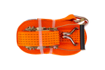 Set di quattro cinghie di trasporto UNITRAILER arancioni da 15 m/50 mm/5 t con tenditore
