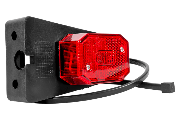 Lampada di segnalazione universale rossa ASPÖCK FLEXIPOINT I con supporto