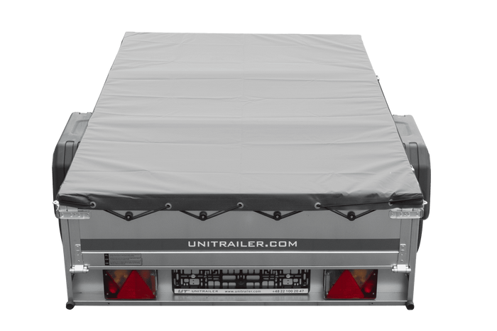 Rimorchio leggero 200x125 UNITRAILER GARDEN 201 KIPP con telone grigio
