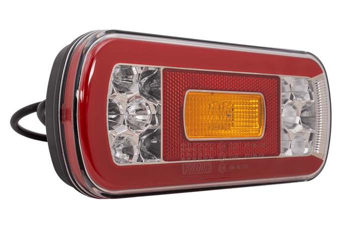Fanale posteriore a LED FRISTOM FT-130 PM, 6 funzioni, universale