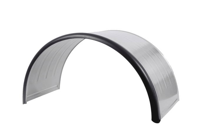 Parafango doppio per rimorchio 17,5-19,5" DOMAR DK7140 passaruota 1000/500mm in metallo con bordo in gomma