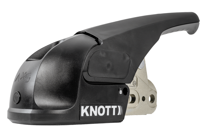 Gancio a sfera KNOTT KS30 con stabilizzatore per rimorchio da 3000 kg con timone tubolare da 50 mm