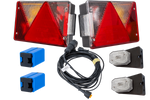 Set luci: luci posteriori ASPÖCK MULTIPOINT IV + luci di posizione laterali ASPÖCK FLEXIPOINT I + cablaggio MANTES 4,5m 13PIN