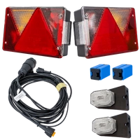 Set luci: luci posteriori ASPÖCK MULTIPOINT IV + luci di posizione laterali ASPÖCK FLEXIPOINT I + cablaggio MANTES 4,5m 13PIN