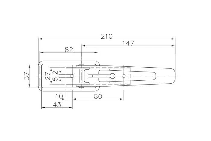 Gancio laterale per rimorchio WINTERHOFF BV 10-1