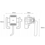 Supporto universale per telefono da bici/moto per specchietto BASEUS GoTrip Series