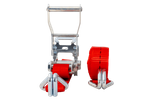 Set di quattro cinghie di trasporto UNITRAILER con tenditore 4m/25mm/1t rosse