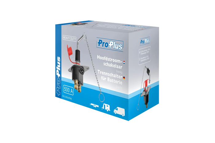 Interruttore di disconnessione batteria 12-24V ProPlus 347031, interruttore bipolare rinforzato.