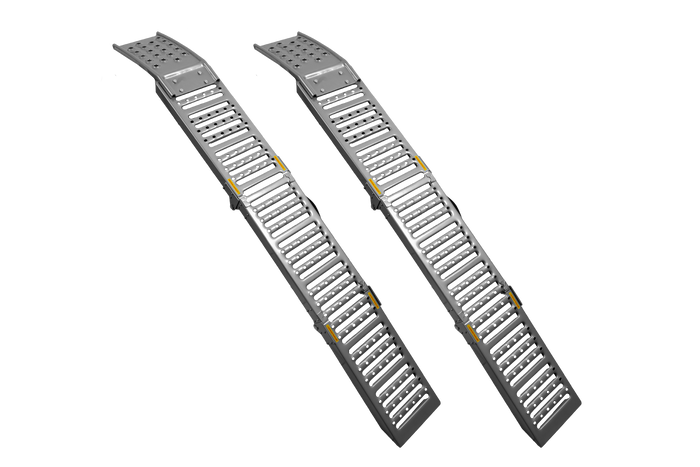 UNITRAILER ALR005 rampe pieghevoli in acciaio per rimorchi, 200 cm, portata 500 kg, set da 2