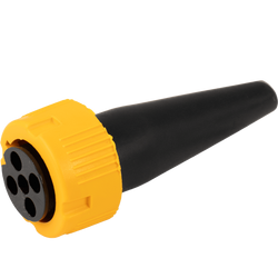 Connettore MANTES per fanali posteriori rimorchio a baionetta 5 PIN, giallo, sinistro