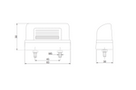 Luce targa FRISTOM FT-022 su base alta