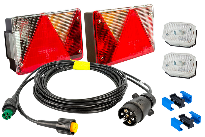 Set luci ASPOCK: posteriori + luci di posizione + fascio da 4 m a 7 PIN