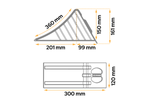 Blocca ruota AL-KO H: metallo UK36 da 161 mm