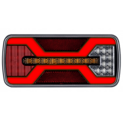 Fanale posteriore KAMAR X-SPIDER L2430 con attacco a baionetta a 5 pin e 6 funzioni a sinistra