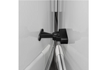 Chiusura per porta di roulotte e camper ProPlus 362622V02BK, maniglia a molla nera per tenere la porta