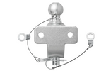 ProPlus 341216V01 gancio di traino a doppia funzione con sfera, 50 mm, portata 3500 kg