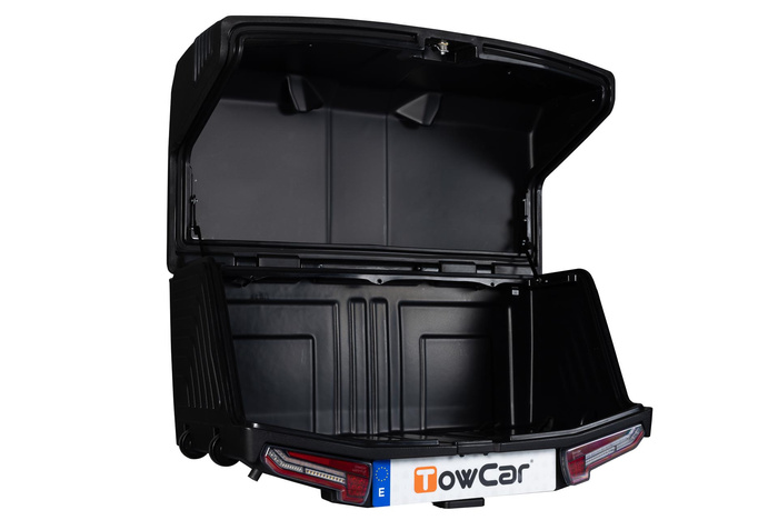 Towbox V3 nero LED Edition - box portabagagli da montare sul gancio di traino