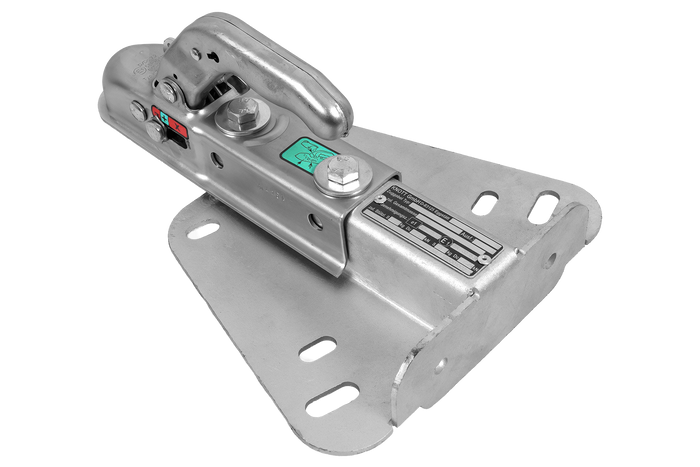 Gancio di traino KNOTT K7.5-H+KZE7.5 per rimorchio da 750 kg con timone a V.