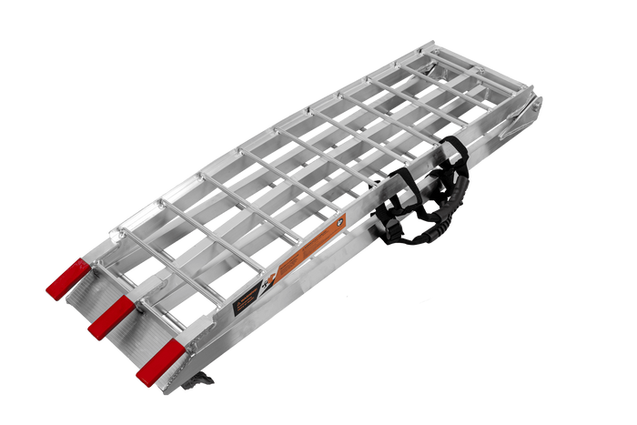 UNITRAILER ALR002 rampa pieghevole in alluminio per rimorchio 221 cm 340 kg con cinghia