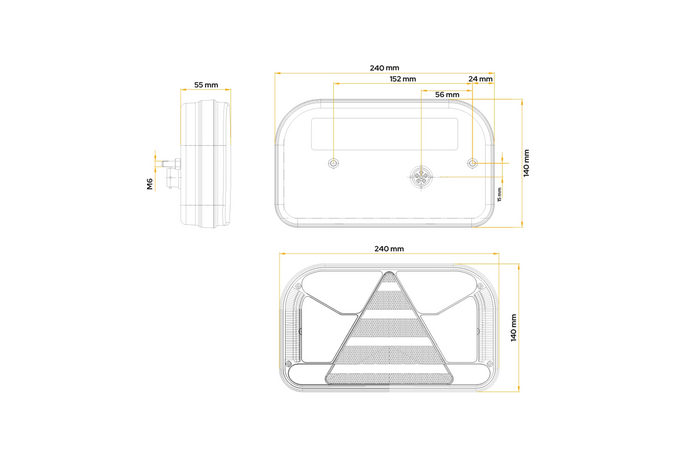 Luci posteriori a LED FRISTOM FT-170 7 funzioni sinistra + destra