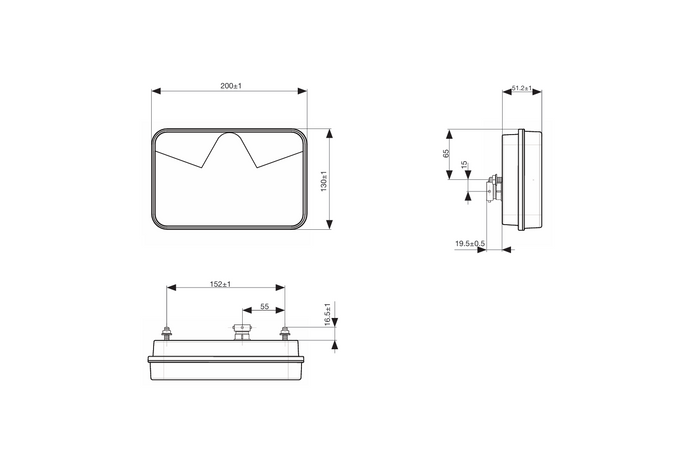 Faro posteriore ASPÖCK MULTILED V a baionetta 8PIN 5 funzioni destro