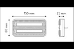 TT Technology TT.12024DI Fanali posteriori a LED 3 funzioni sinistra + destra, magnetici