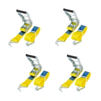 Set di quattro cinghie di trasporto UNITRAILER gialle da 4 m/50 mm/5 t con tenditore