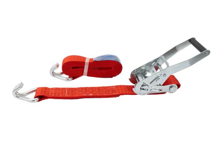 Set di quattro cinghie di trasporto UNITRAILER rosse da 4 m/50 mm/5 t con tenditore
