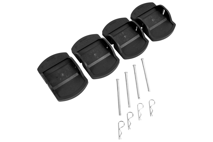 Set di quattro cuscinetti stabilizzatori per rimorchio KNOTT, dimensioni 18x14x4,5 cm.