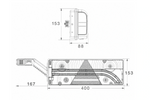 Fanali posteriori a baionetta ASPÖCK EUROPOINT III 7PIN ASS2 con clacson a 7 funzioni sinistra+destra