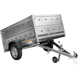 Rimorchio leggero 200x125 UNITRAILER GARDEN 201 KIPP con sponde BIS
