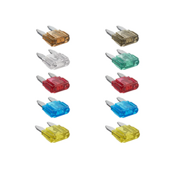 Set di 10 mini fusibili a lama ProPlus 490371S, misti 12V/24V.