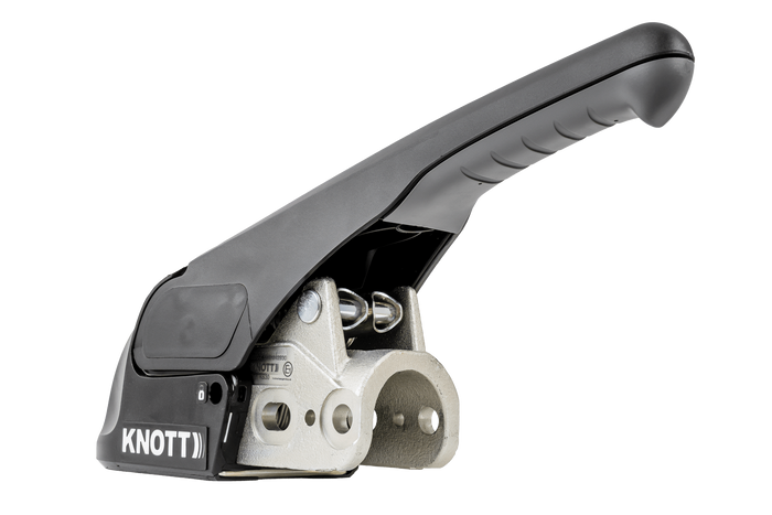 Gancio a sfera KNOTT KS30 con stabilizzatore per rimorchio da 3000 kg con timone tubolare da 50 mm
