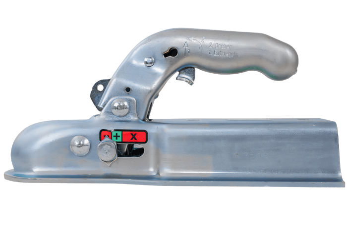 Gancio a sfera KNOTT KQ14-C per rimorchio da 1400 kg con timone quadrato da 70 mm