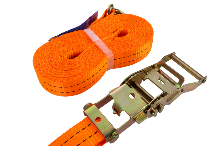 Cinghia di fissaggio UNITRAILER arancione da 10 m/35 mm/2 t con tenditore