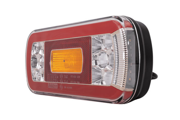 Fanale posteriore a LED FRISTOM FT-130 PM, 6 funzioni, universale