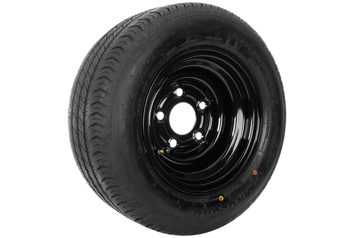 Ruota rinforzata per rimorchio LINGLONG TIRE 195/55 R10C 98/96N UNITRAILER RIM nero 6Jx10"H2 5x112 ET:-4