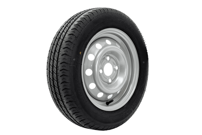Set di due ruote per rimorchi UNITRAILER / TEMARED / CRESCI / ELLEBI / NOVATECNO LINGLONG TIRES 155/70 R13 75N UNITRAILER RIMS 4Jx13" 4x100 ET:30