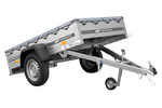 Rimorchio per auto 200x106 UNITRAILER GARDEN 200 KIPP con copertura grigia