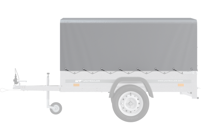 Copertura telaio h-800 UNITTRAILER telone per rimorchio 200x106 cm GARDEN 200 KIPP
