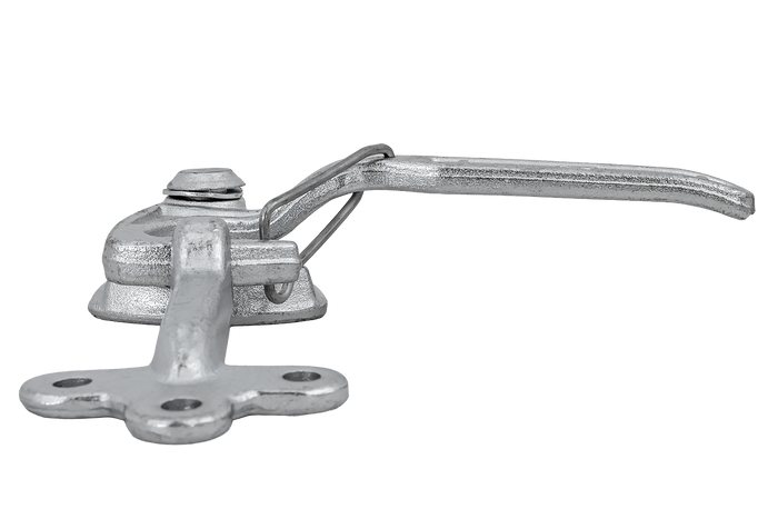 Gancio di traino sinistro con dispositivo di fissaggio WINTERHOFF WV 20-L + WVG 20-A, chiusura completa del lato rimorchio