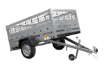 Rimorchio monoasse 200x125 UNITRAILER GARDEN 201 KIPP con sponde in rete