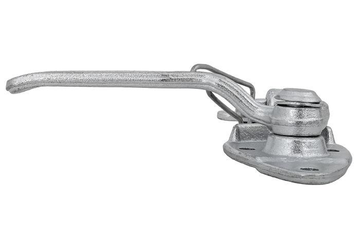 Gancio di traino sinistro con dispositivo di fissaggio WINTERHOFF WV 20-L + WVG 20-A, chiusura completa del lato rimorchio