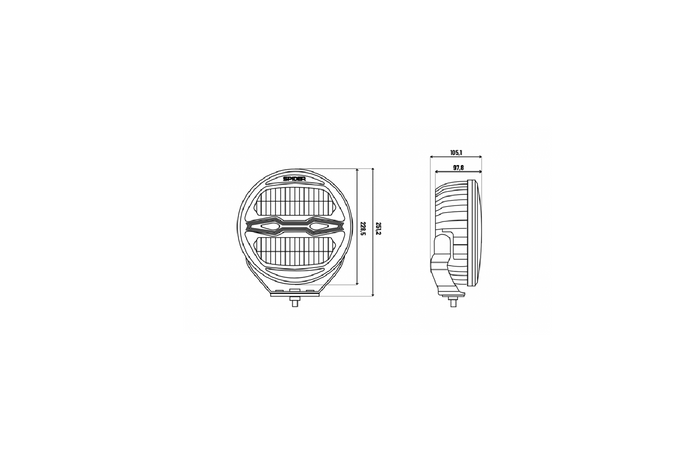 Faro da lavoro a LED con riflettore KAMAR X-SPIDER NINJA L3442 78xLED 100W