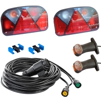 Set luci: luci posteriori ASPÖCK + luci di posizione laterali ASPÖCK + cablaggio MANTES 8m 13 PIN + connettori rapidi