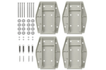 Set di quattro cuscinetti di supporto stabilizzatori per rimorchio ProPlus 361519 con molla, 20,5x27,5 cm.