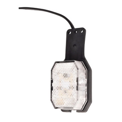 Faro di posizione sinistro a LED ASPÖCK FLEXIPOINT con staffa, bianco/rosso